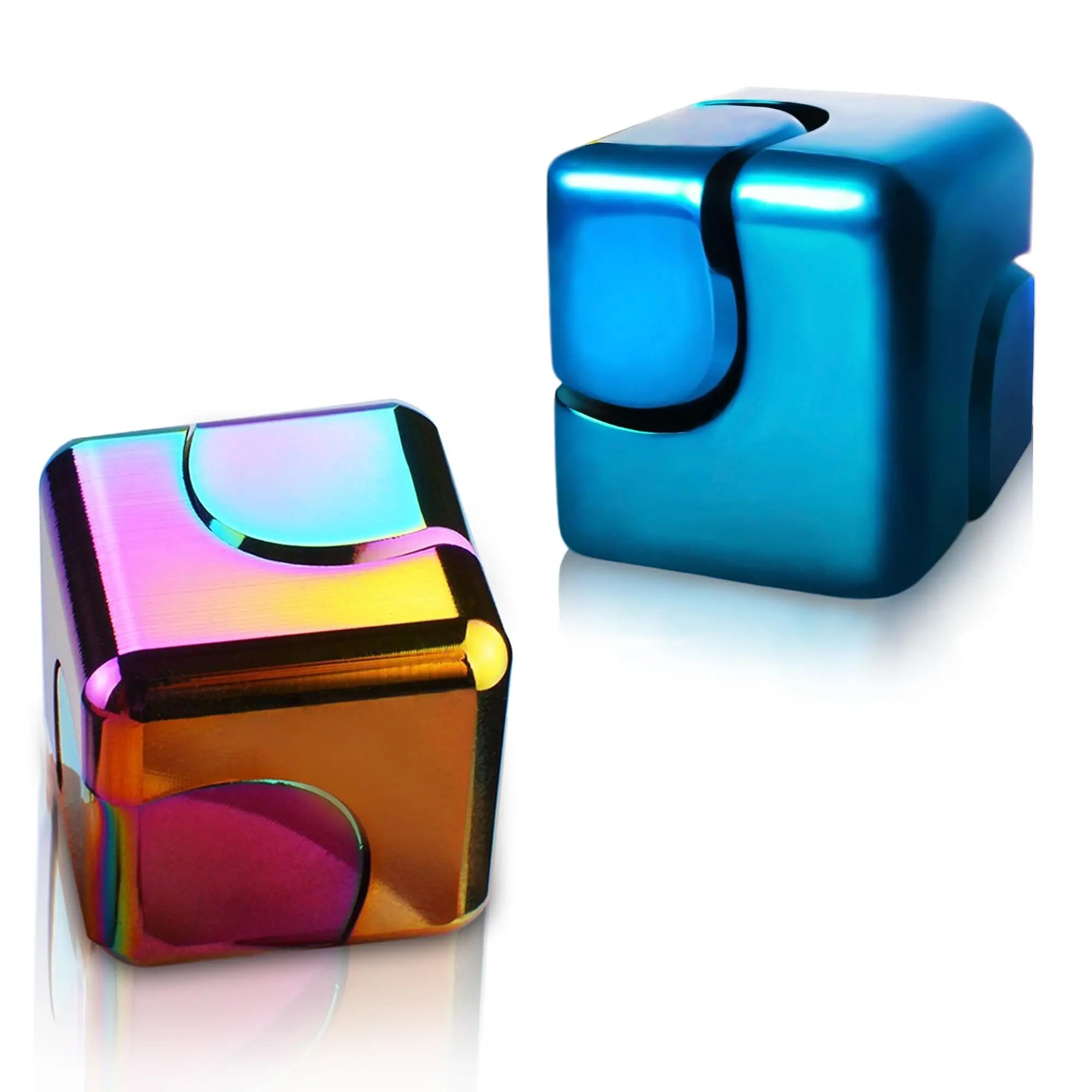 Colorful Metal Fidget Cube, Puzzle Cube, 1 Count Handheld Fidget Toy, Stress Relief Toy for Office Desk, Novelty Gift for Adults & Teens