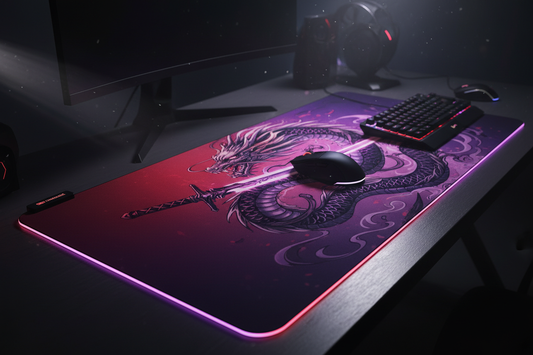 RGB Gaming Mouse Pad Anime Dragon Mousepad